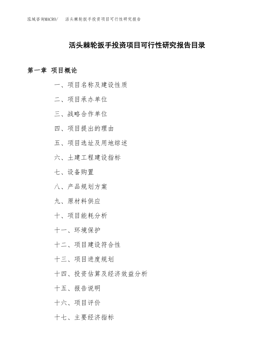 活头棘轮扳手投资项目可行性研究报告（总投资6000万元）.docx_第3页