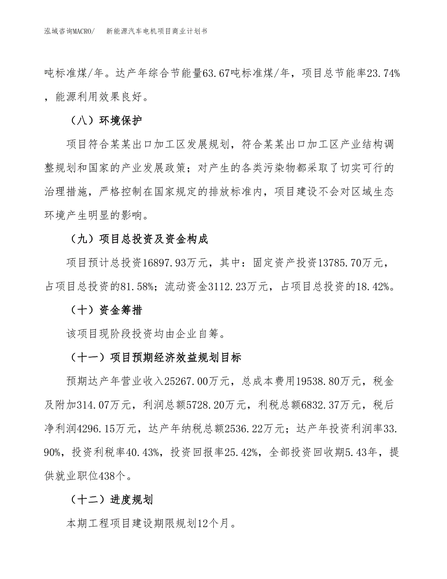 新能源汽车电机项目商业计划书模板_第3页