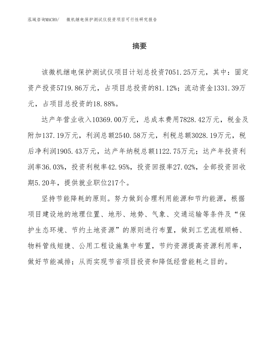 微机继电保护测试仪投资项目可行性研究报告（总投资7000万元）.docx_第2页