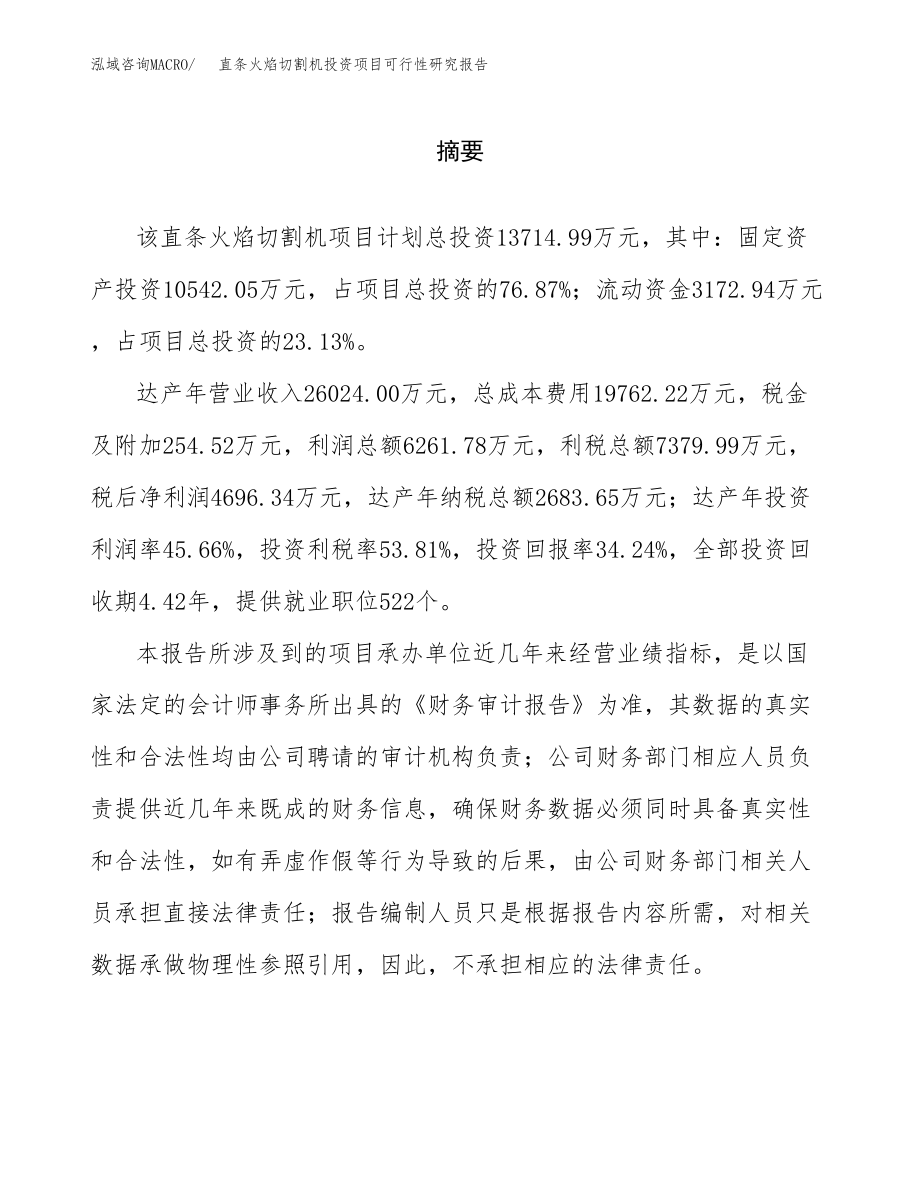 直条火焰切割机投资项目可行性研究报告（总投资14000万元）.docx_第2页