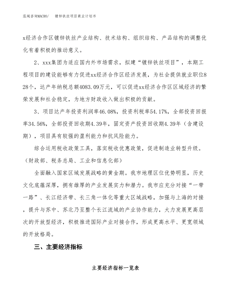 镀锌铁丝项目商业计划书模板_第4页