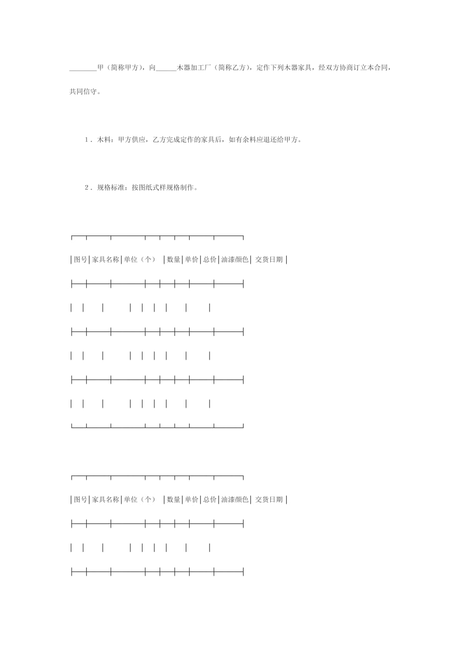 家具定作合同文本.doc_第1页