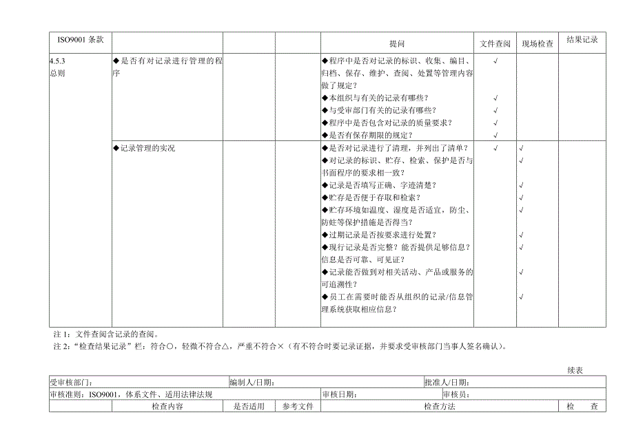 质量管理体系审核通用检查表.doc_第3页