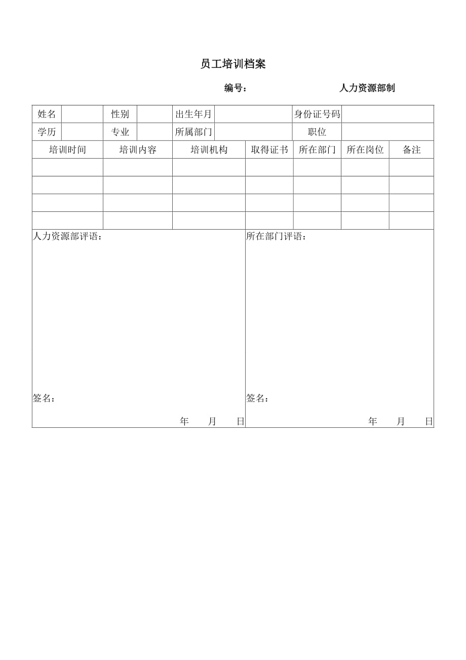 员工培训档案.doc_第1页