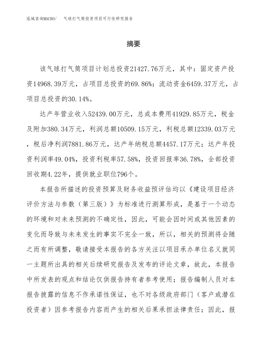 气球打气筒投资项目可行性研究报告（总投资21000万元）.docx_第2页