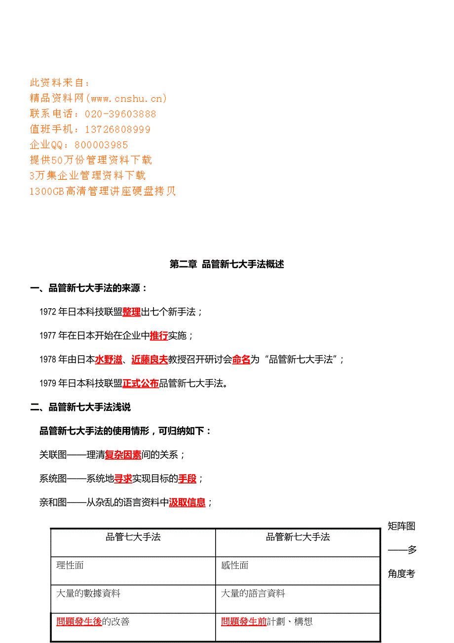 品管新七大手法概述.doc_第1页