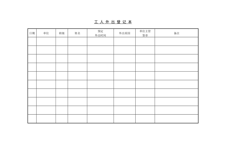 工人外出登记本.doc_第1页