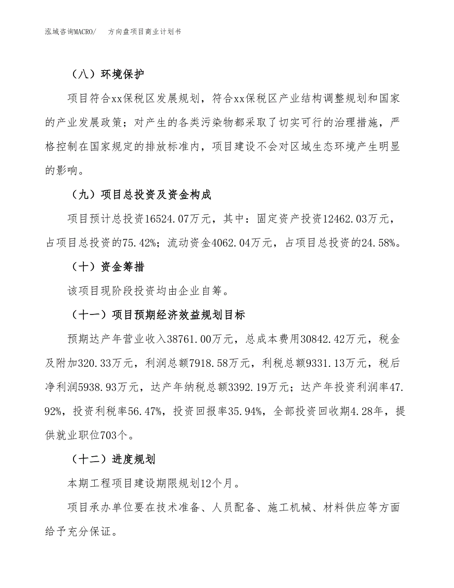 方向盘项目商业计划书模板_第3页