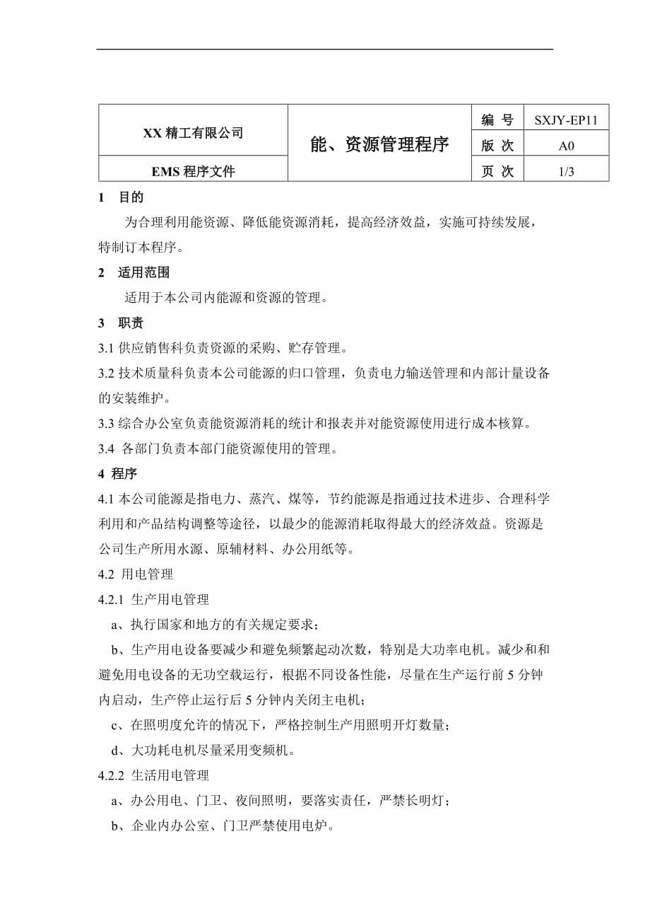 企业管理程序文件汇总_15_第1页