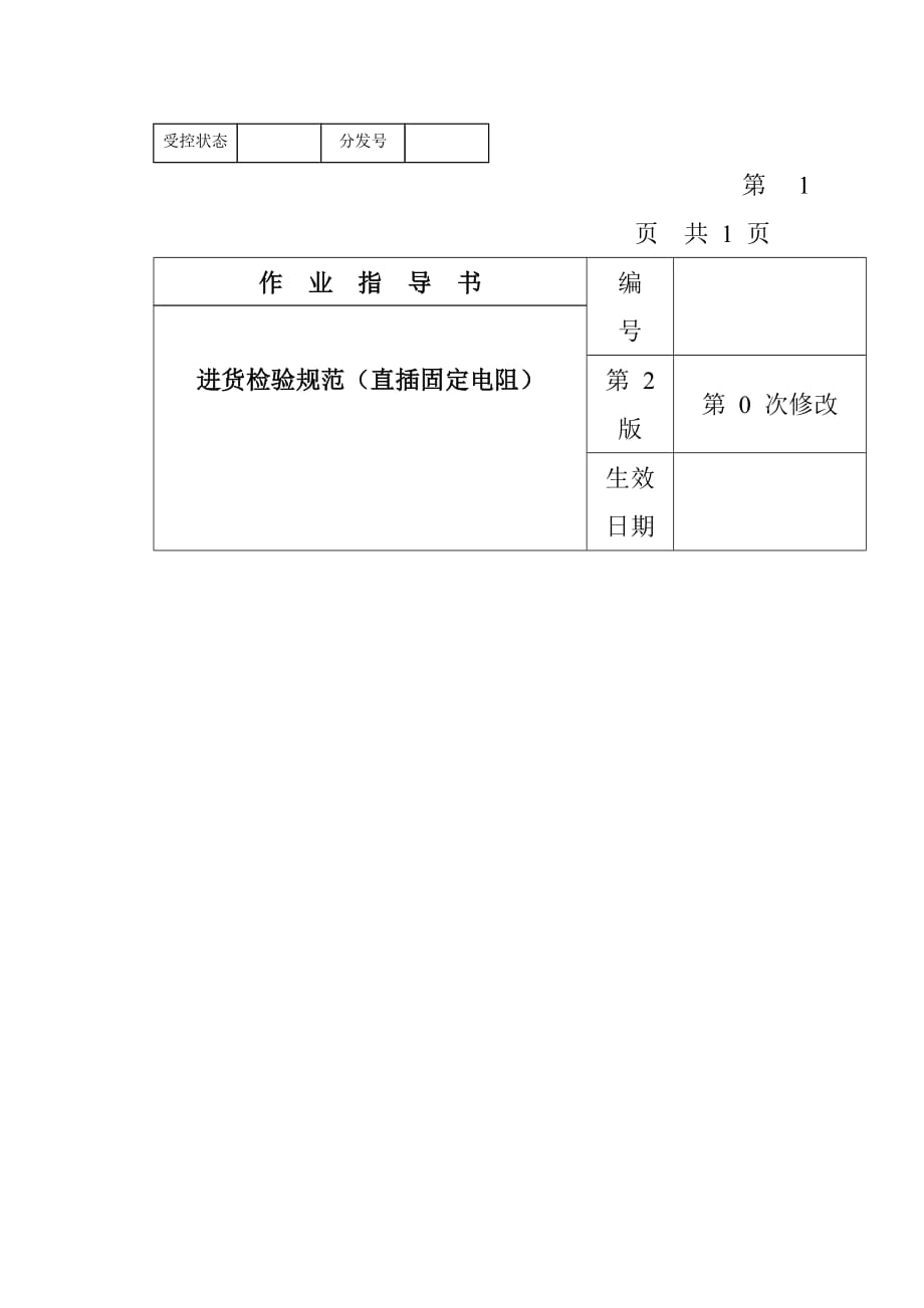 直插固定电阻进货检验规范.doc_第1页