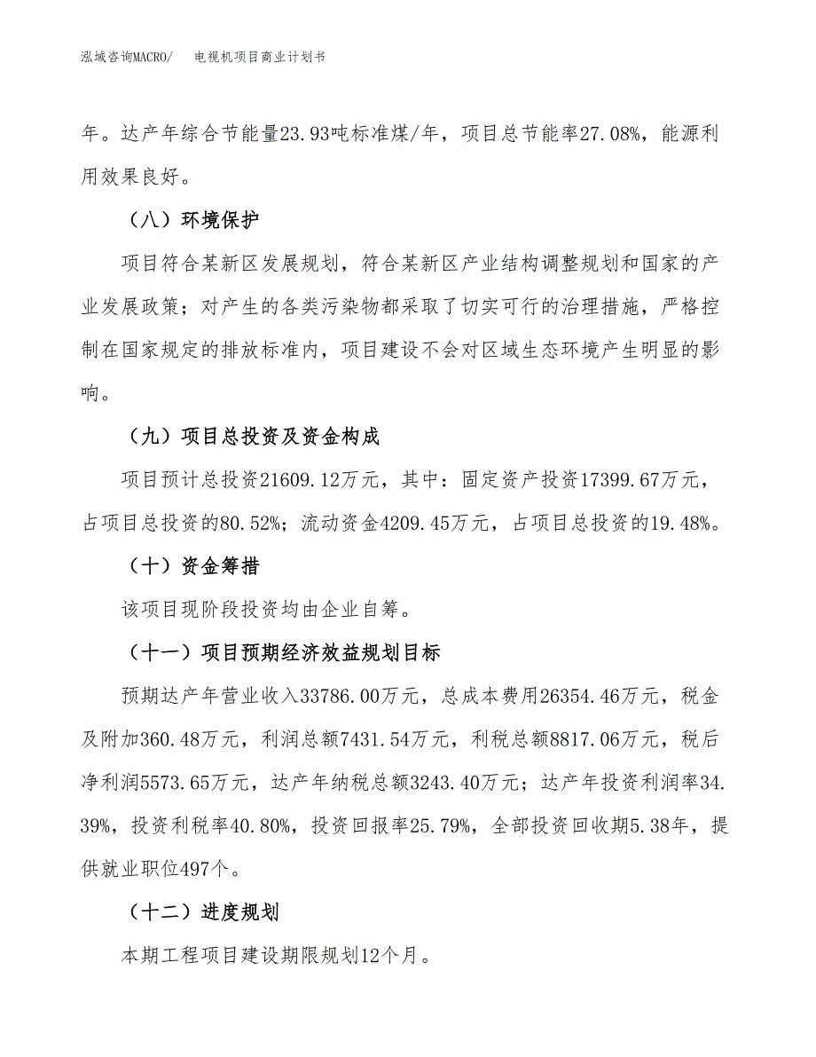 电视机项目商业计划书模板_第3页