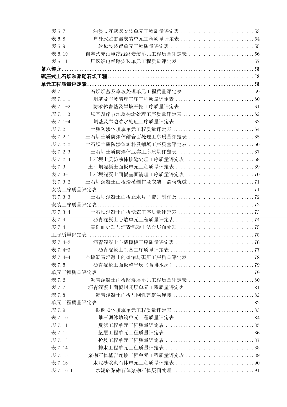 水利水电工程质量检验与评定表格全套.doc_第2页