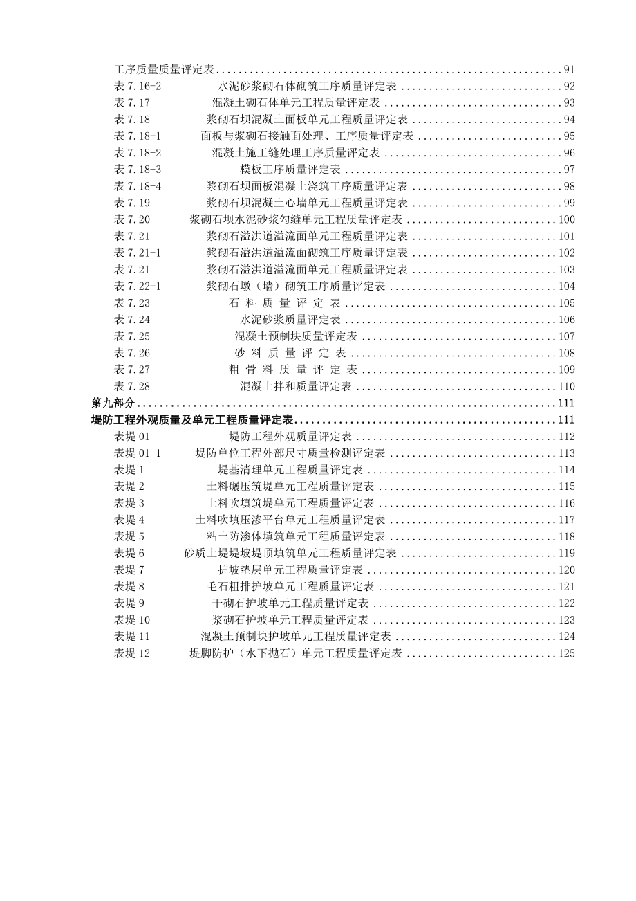 水利水电工程质量检验与评定表格全套.doc_第3页