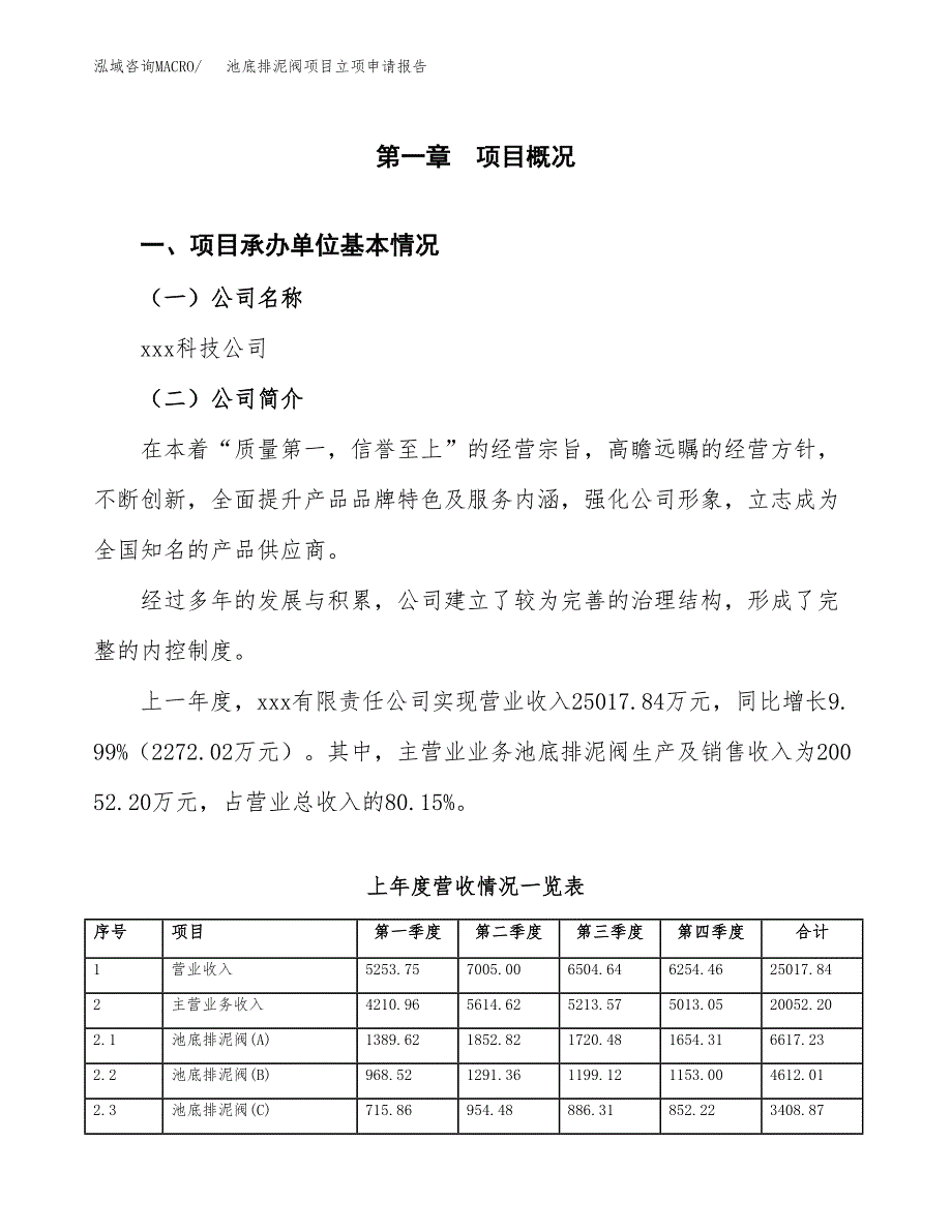 池底排泥阀项目立项申请报告范文模板.docx_第2页