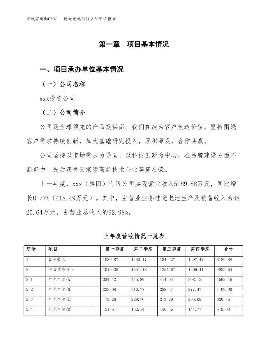 硅光电池项目立项申请报告范文模板.docx_第2页