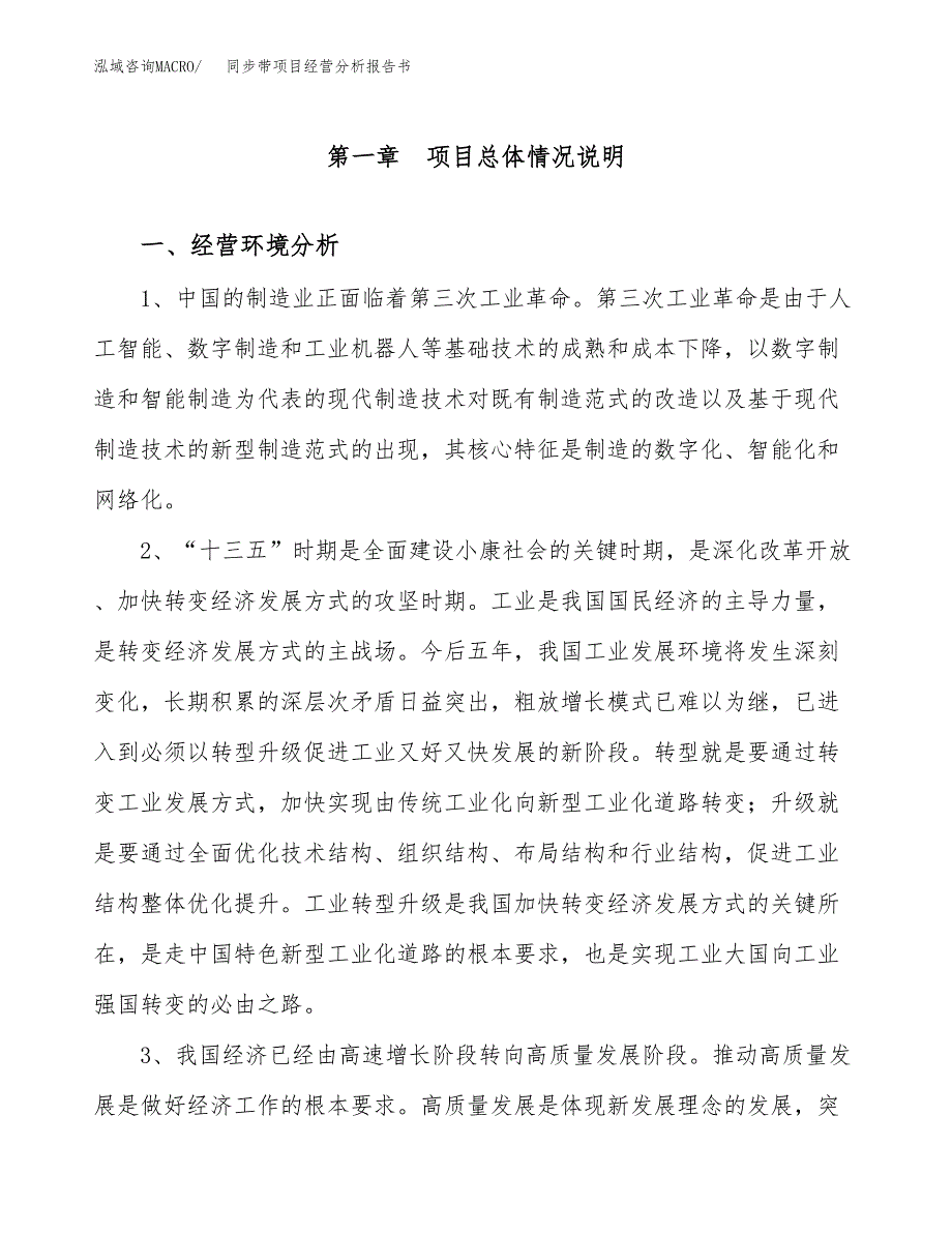 同步带项目经营分析报告书（总投资5000万元）（22亩）.docx_第2页