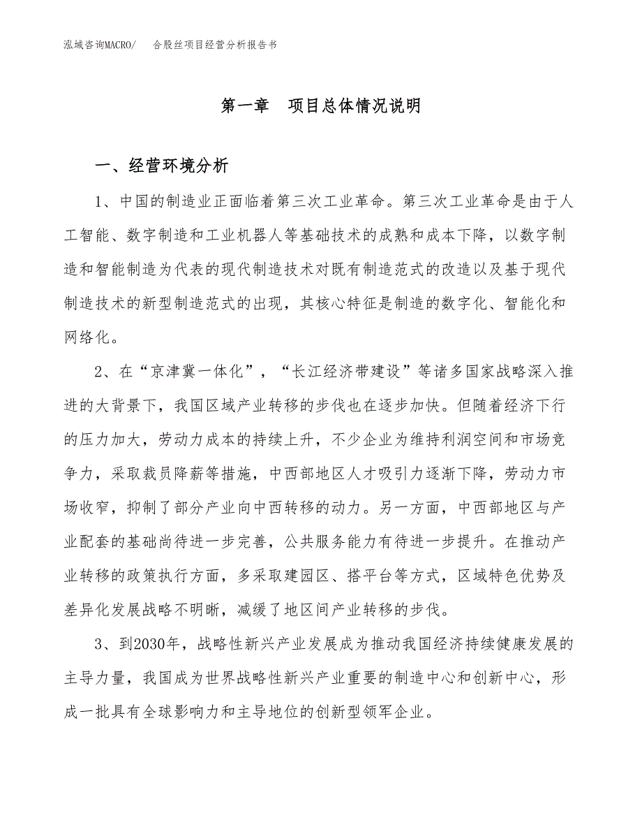 合股丝项目经营分析报告书（总投资9000万元）（45亩）.docx_第2页