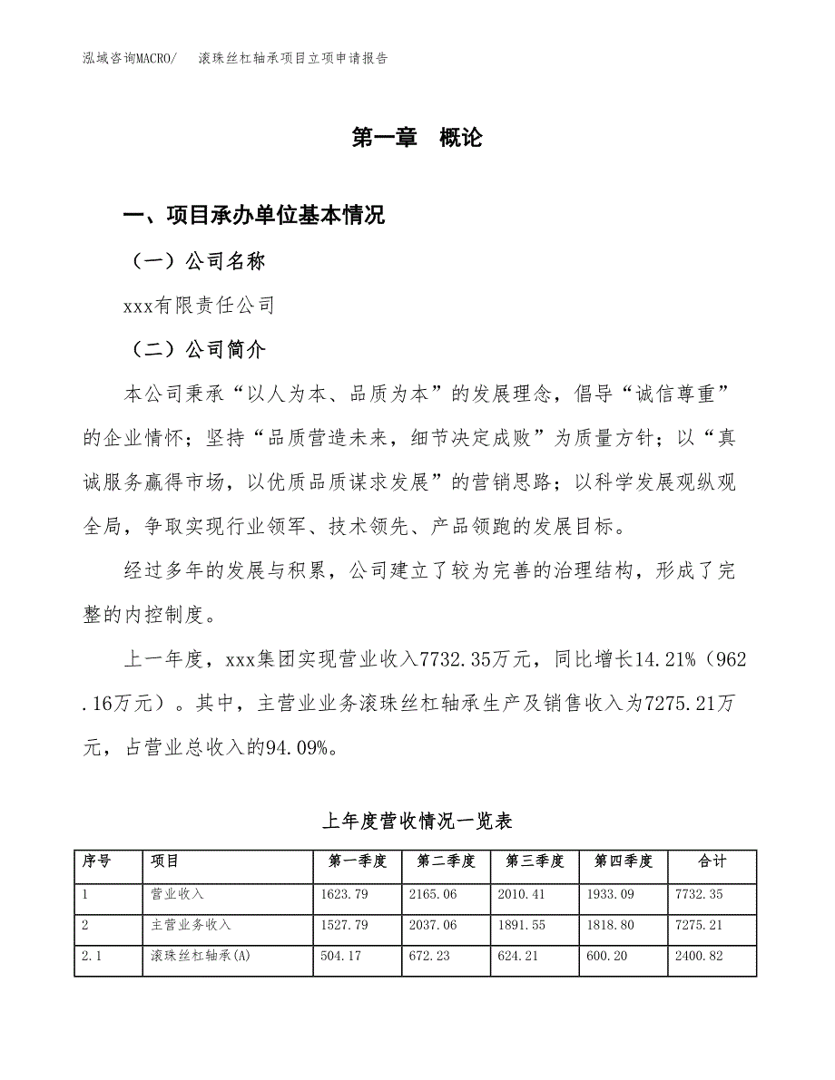 滚珠丝杠轴承项目立项申请报告范文模板.docx_第2页