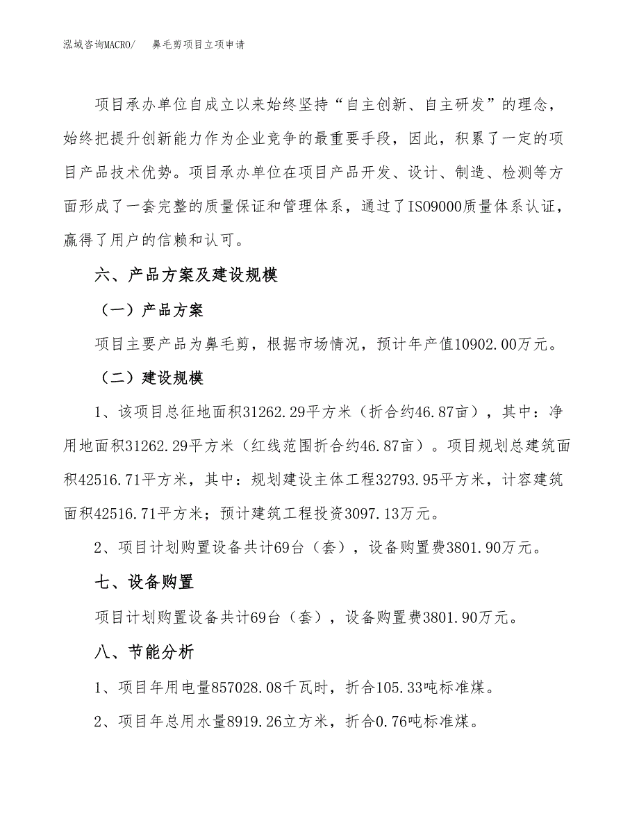 鼻毛剪项目立项申请（案例与参考模板）_第3页