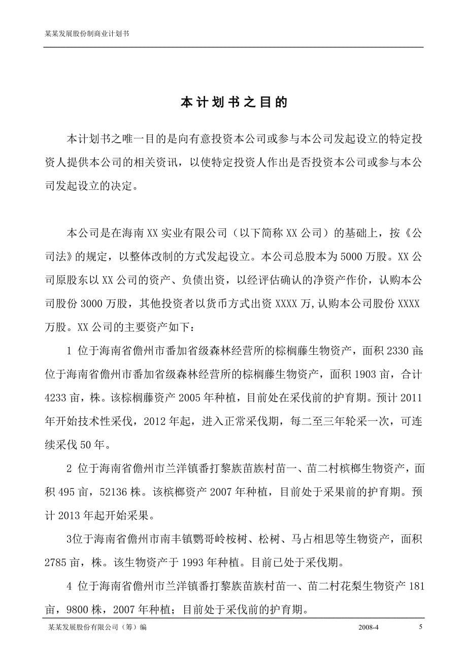 某发展股份有限公司商业计划书.doc_第5页