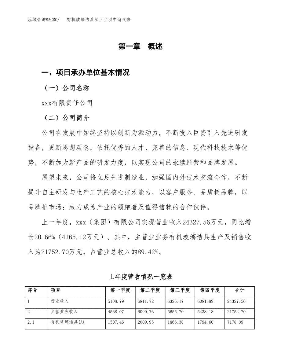 有机玻璃洁具项目立项申请报告范文模板.docx_第2页