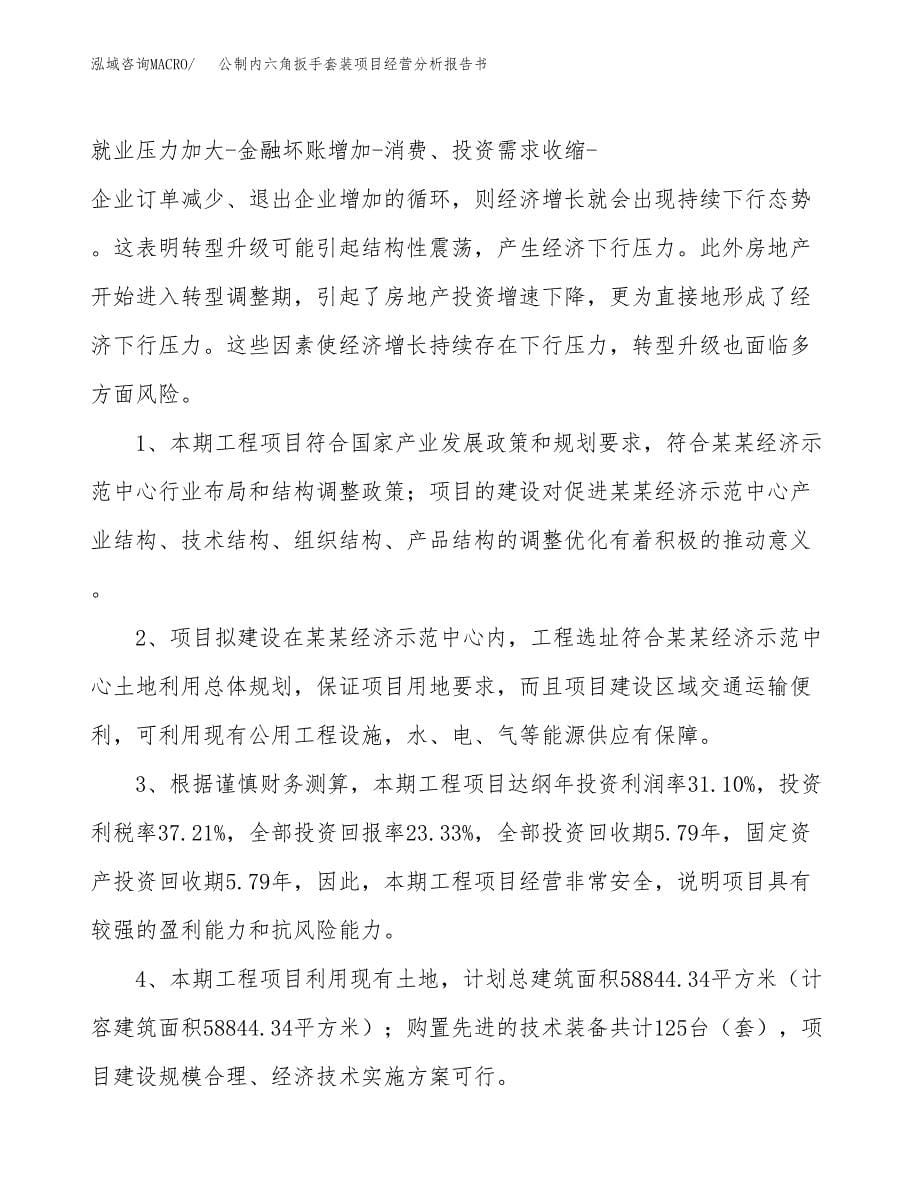 公制内六角扳手套装项目经营分析报告书（总投资16000万元）（79亩）.docx_第5页