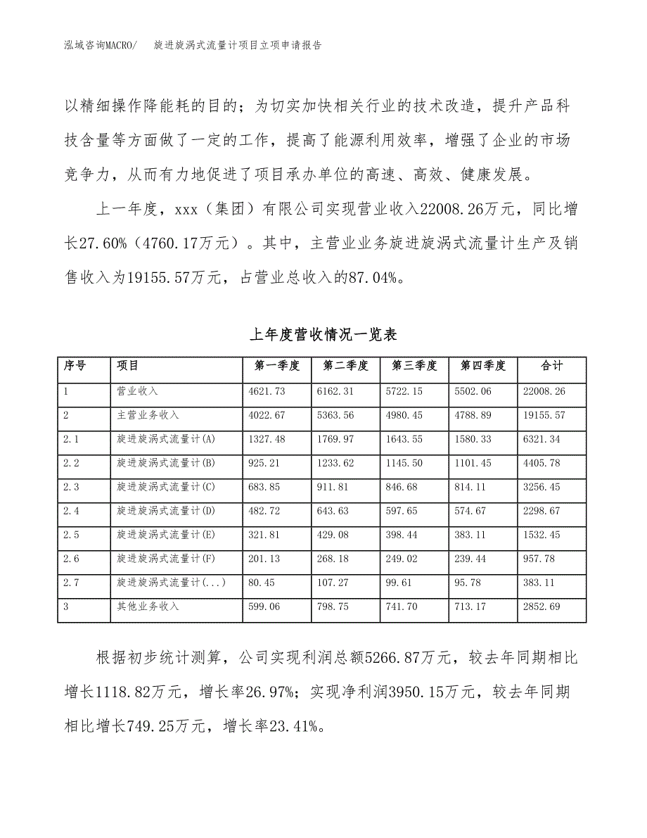 旋进旋涡式流量计项目立项申请报告范文模板.docx_第3页