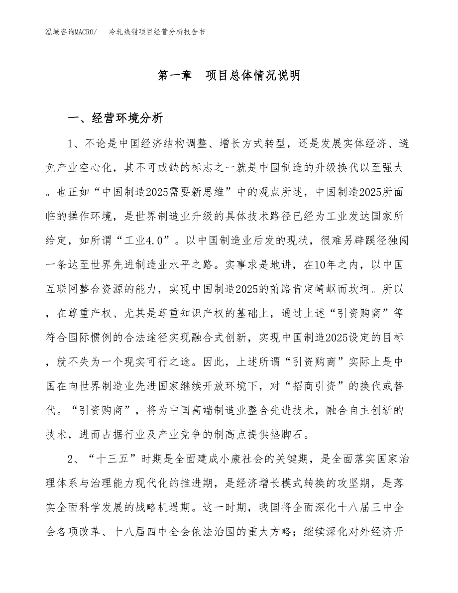 冷轧线钳项目经营分析报告书（总投资13000万元）（56亩）.docx_第2页