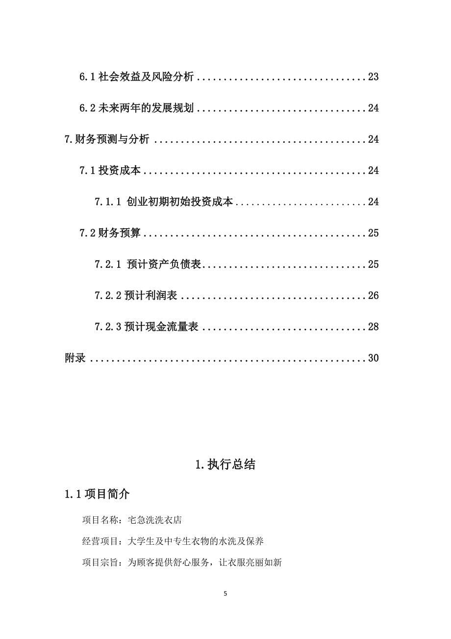 洗衣店项目策划书.doc_第5页