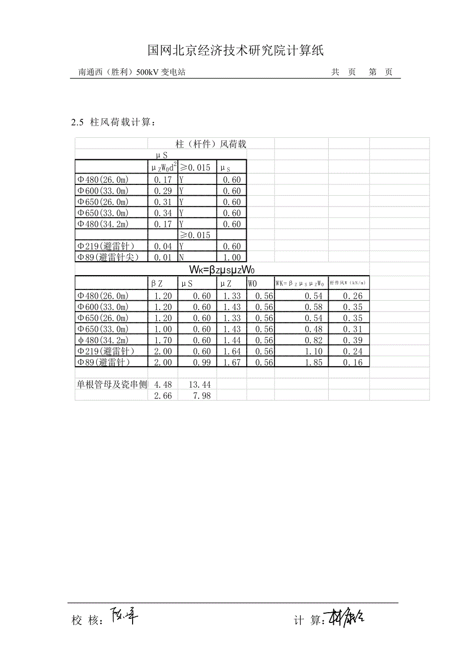 南通西500kV变电站构架结构计算书_第3页