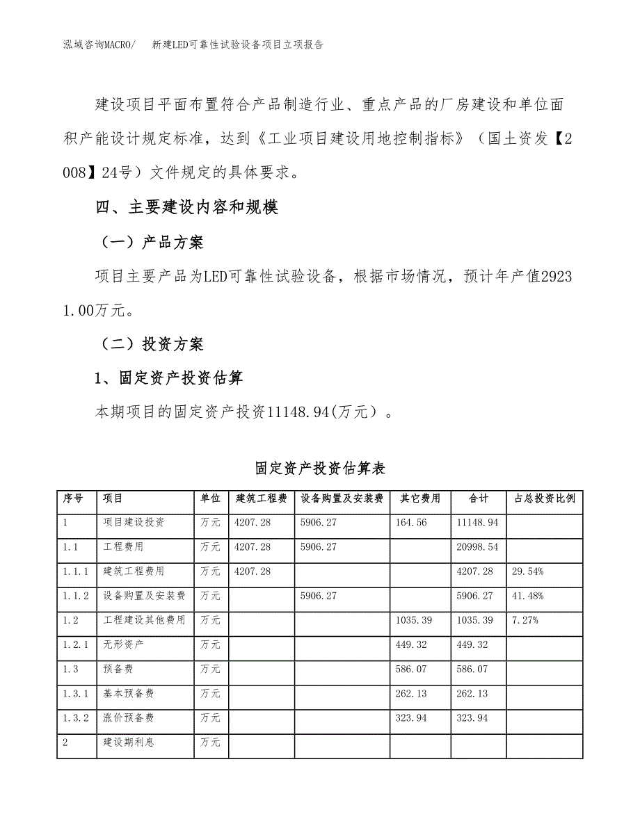 新建LED可靠性试验设备项目立项报告模板参考_第3页