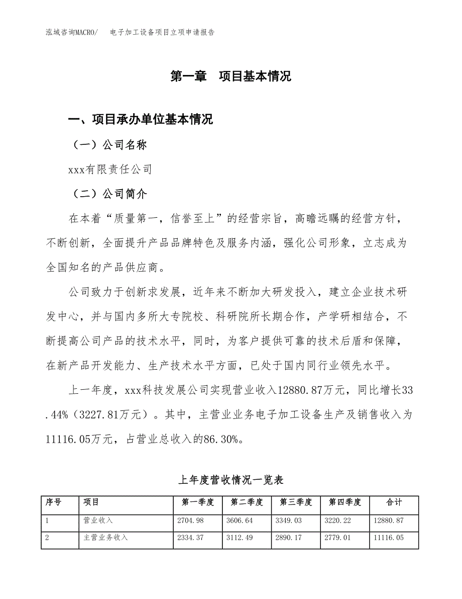 电子加工设备项目立项申请报告范文模板.docx_第2页