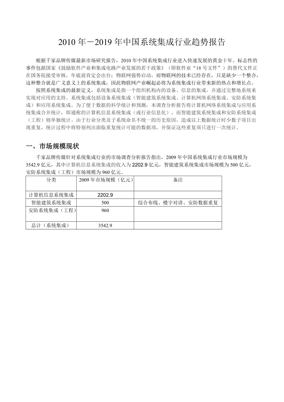 中国系统集成行业趋势报告.doc_第1页