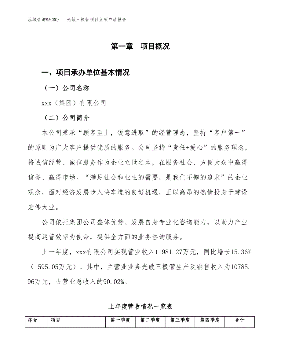 光敏三极管项目立项申请报告范文模板.docx_第2页