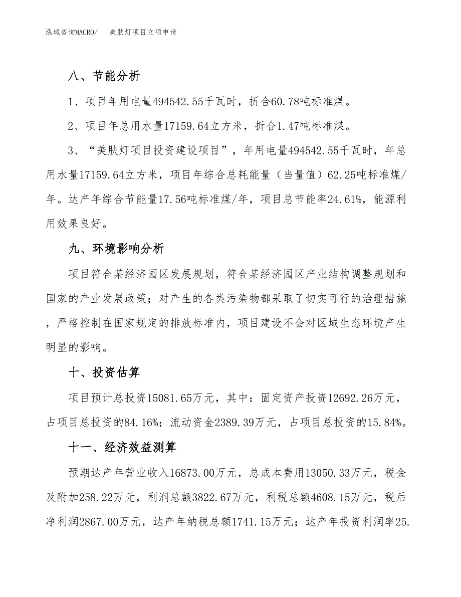 美肤灯项目立项申请（案例与参考模板）_第4页