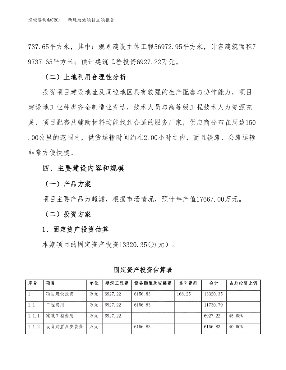 新建超滤项目立项报告模板参考_第3页