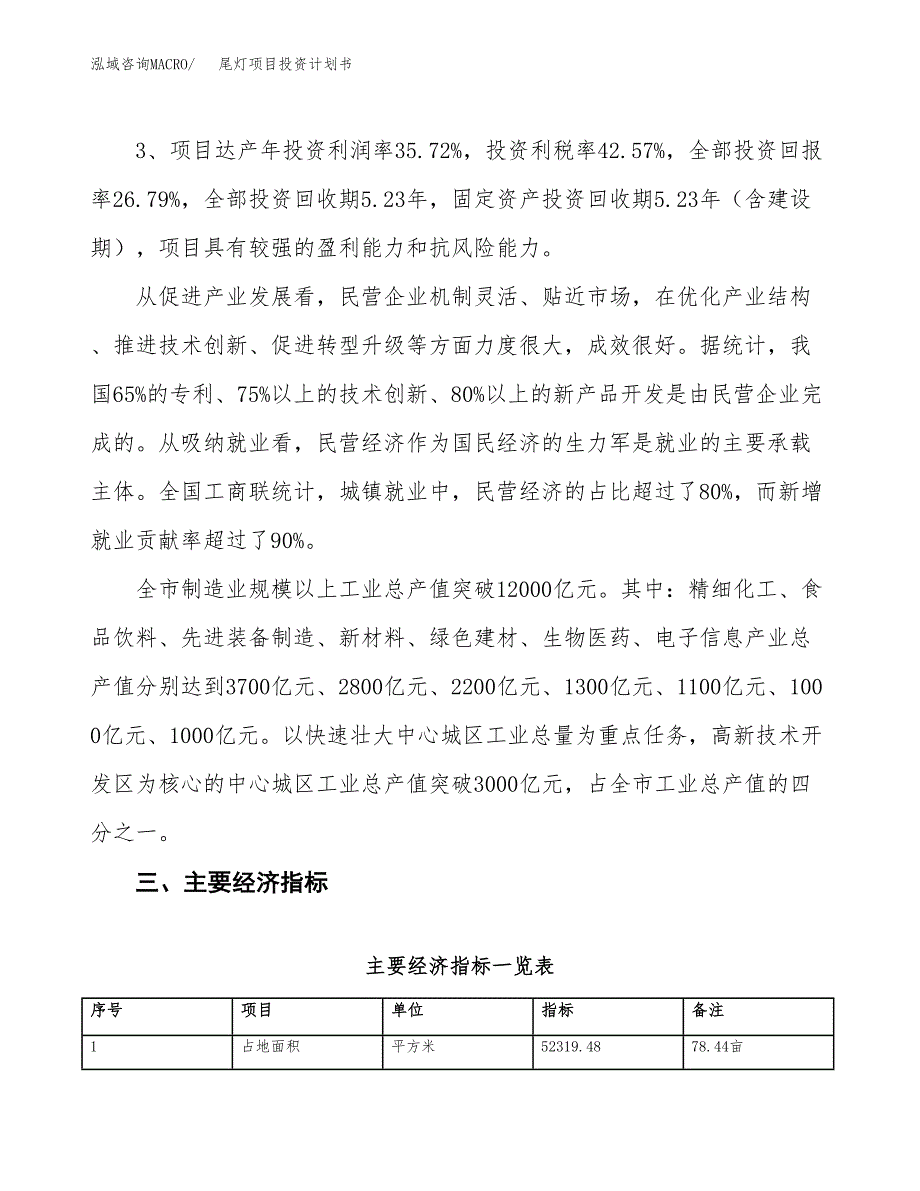 尾灯项目投资计划书(规划建设方案).docx_第4页