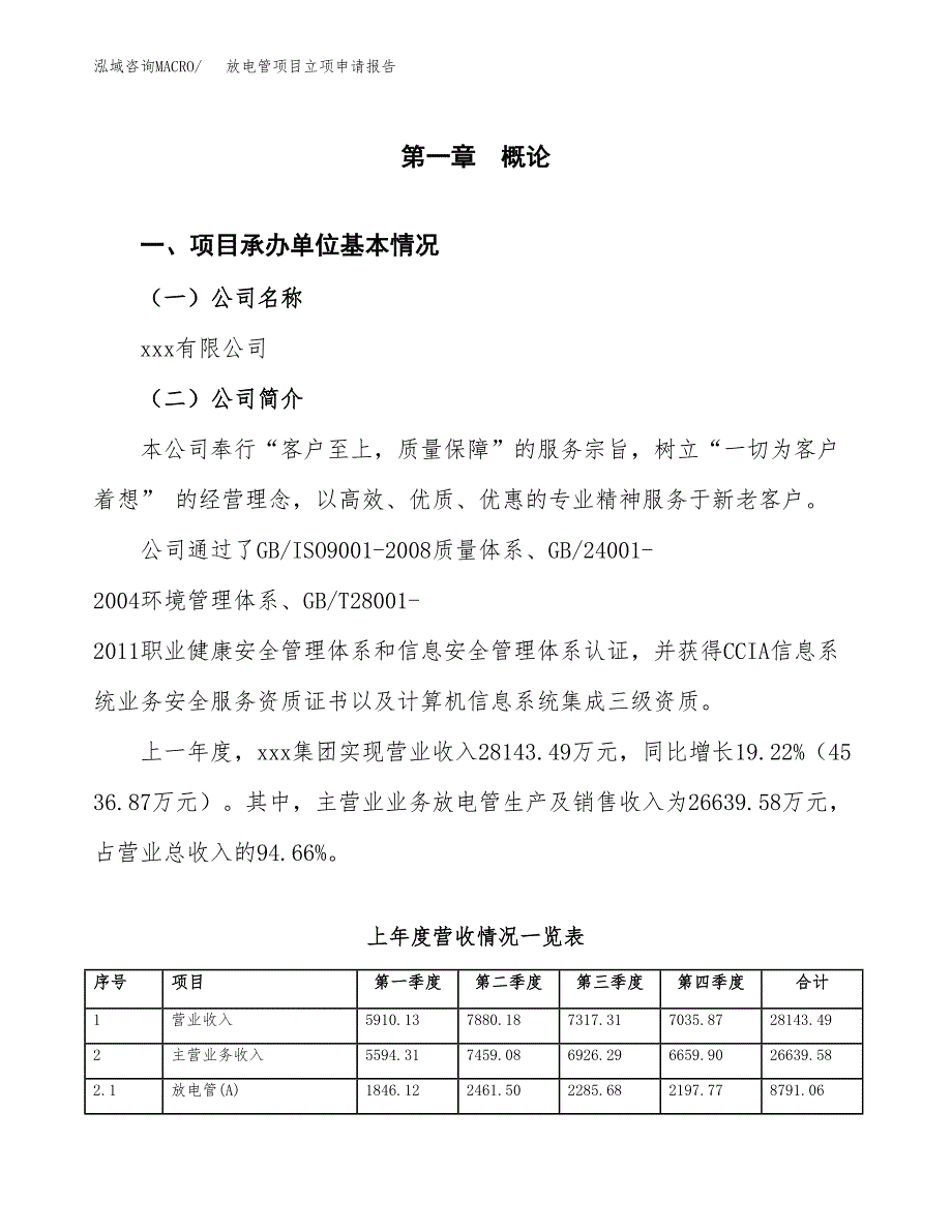 放电管项目立项申请报告范文模板.docx_第2页