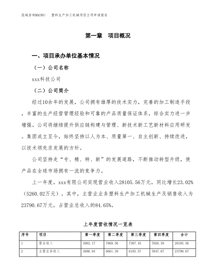 塑料生产加工机械项目立项申请报告范文模板.docx_第2页