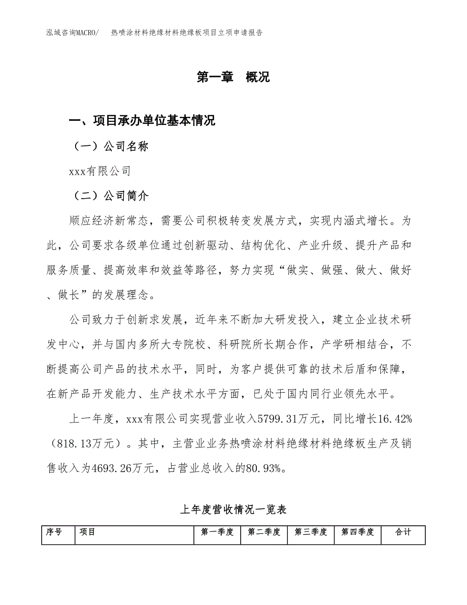 热喷涂材料绝缘材料绝缘板项目立项申请报告范文模板.docx_第2页