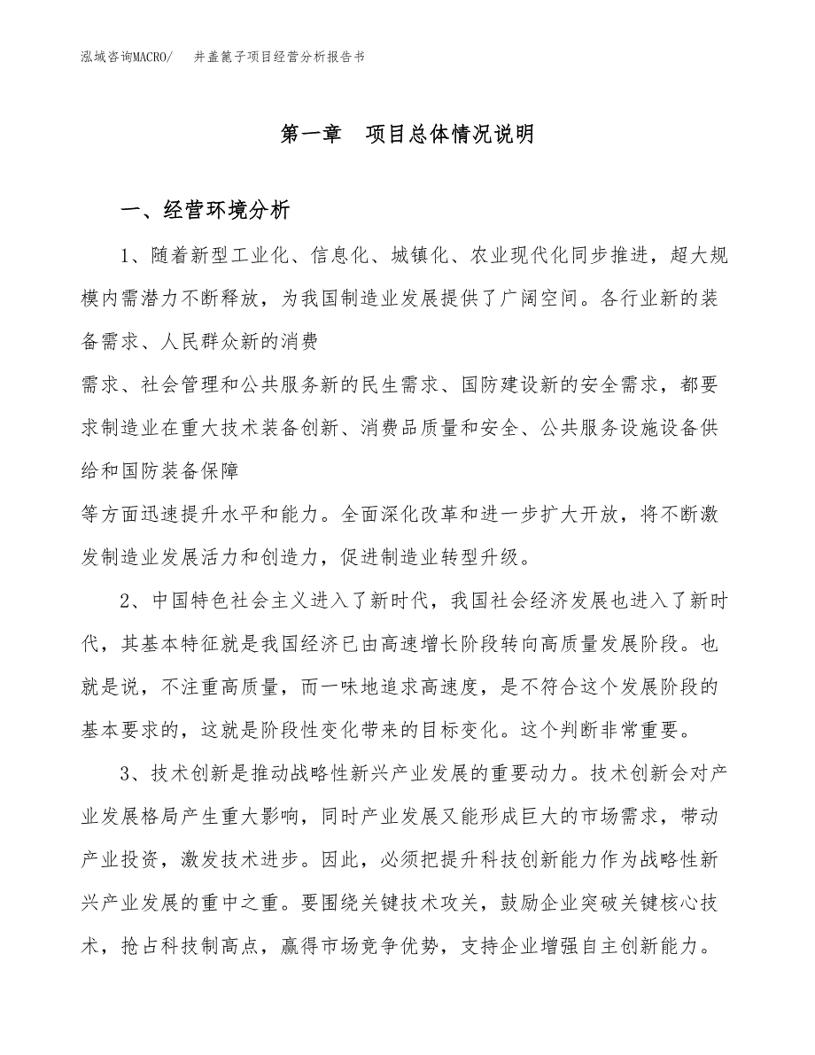 井盖篦子项目经营分析报告书（总投资5000万元）（25亩）.docx_第2页