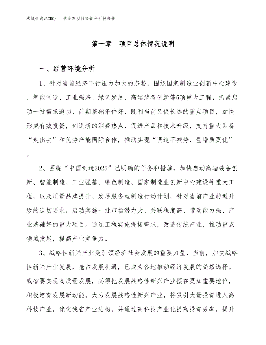 代步车项目经营分析报告书（总投资14000万元）（58亩）.docx_第2页