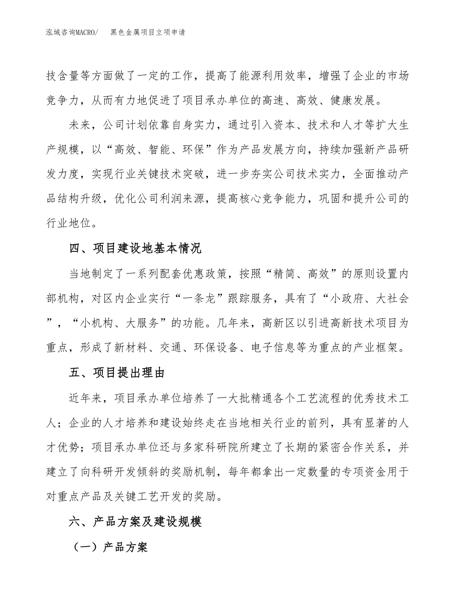 黑色金属项目立项申请（案例与参考模板）_第3页