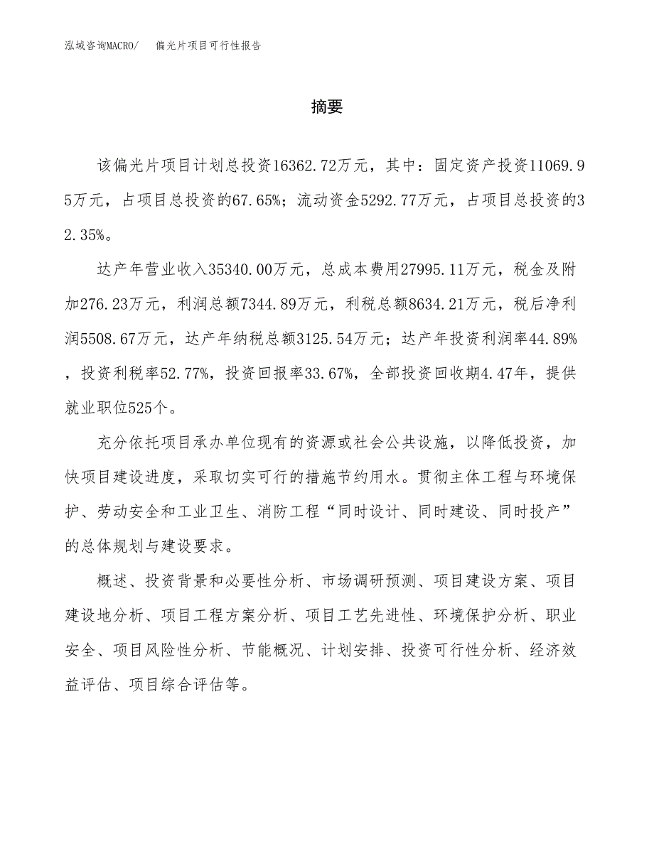 偏光片项目可行性报告范文（总投资16000万元）.docx_第2页