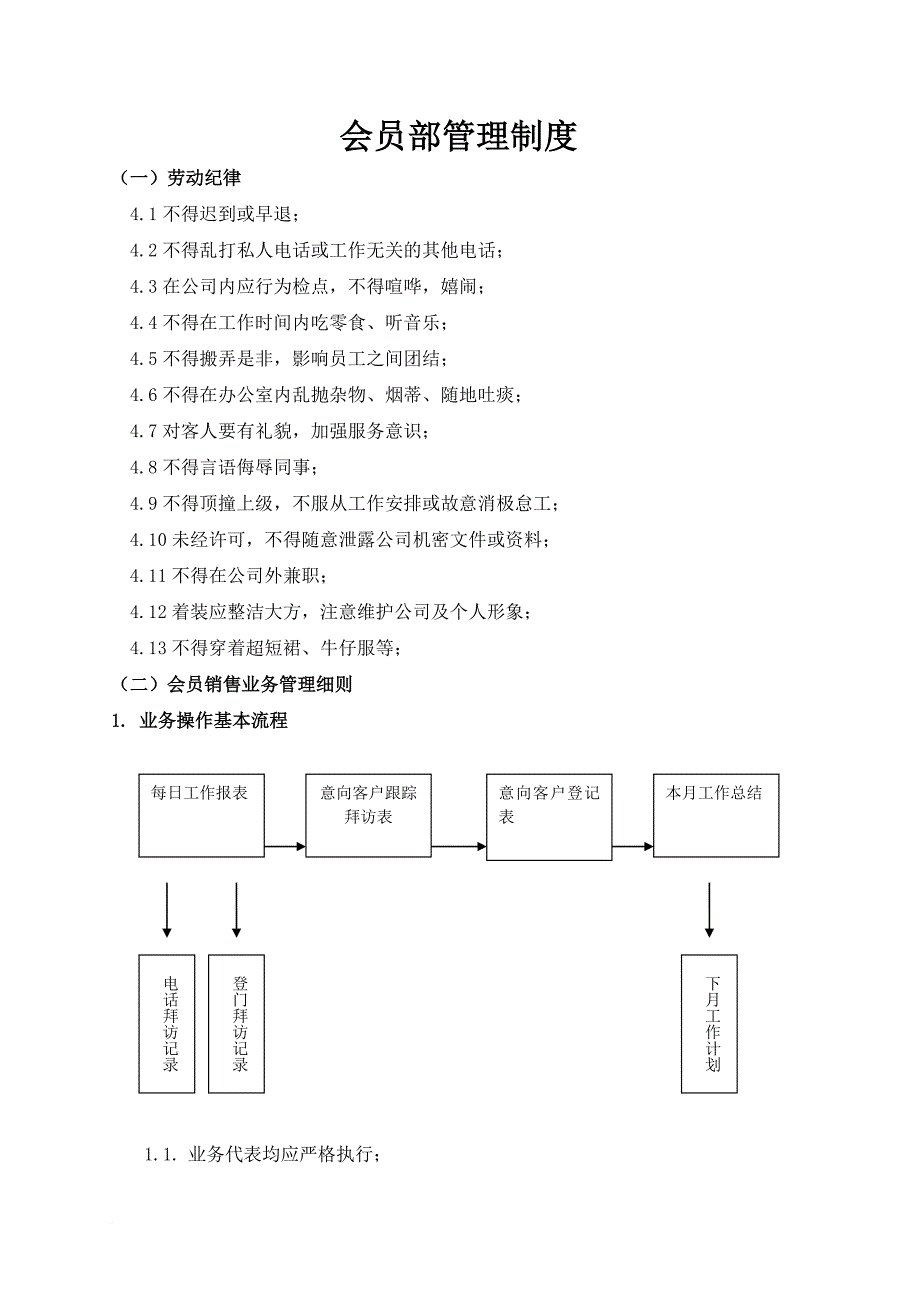 高尔夫球会员部管理制度.doc_第1页