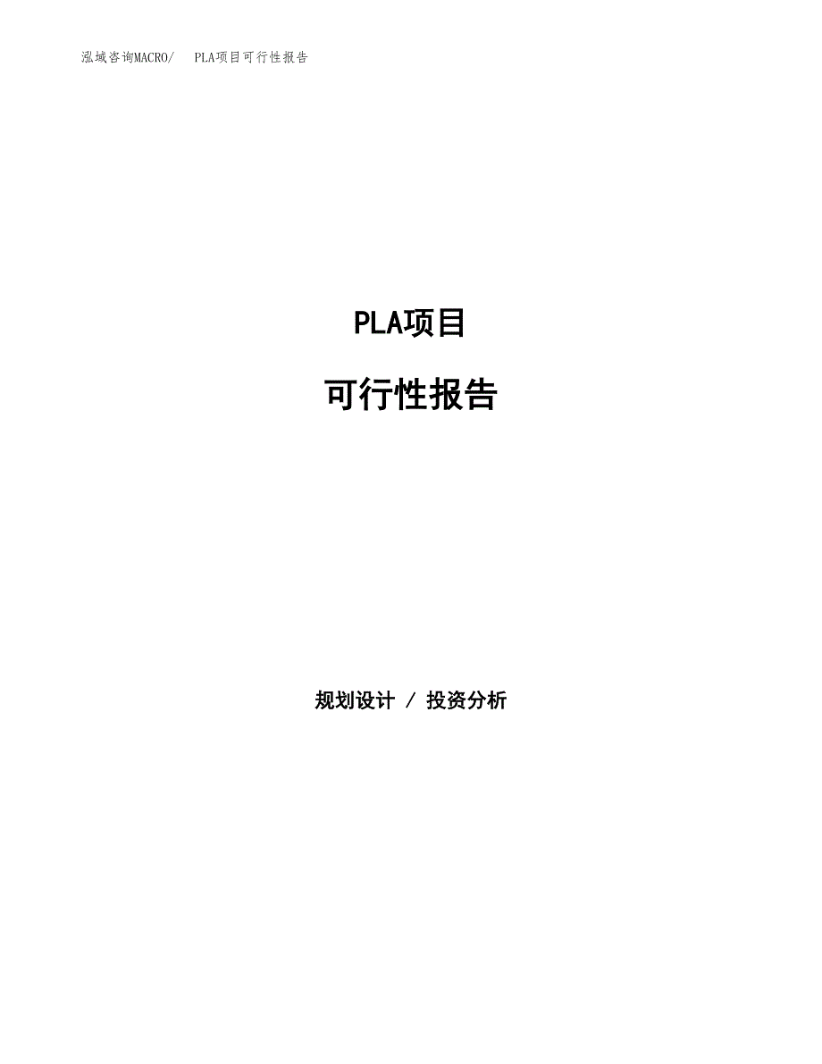 PLA项目可行性报告范文（总投资3000万元）.docx_第1页