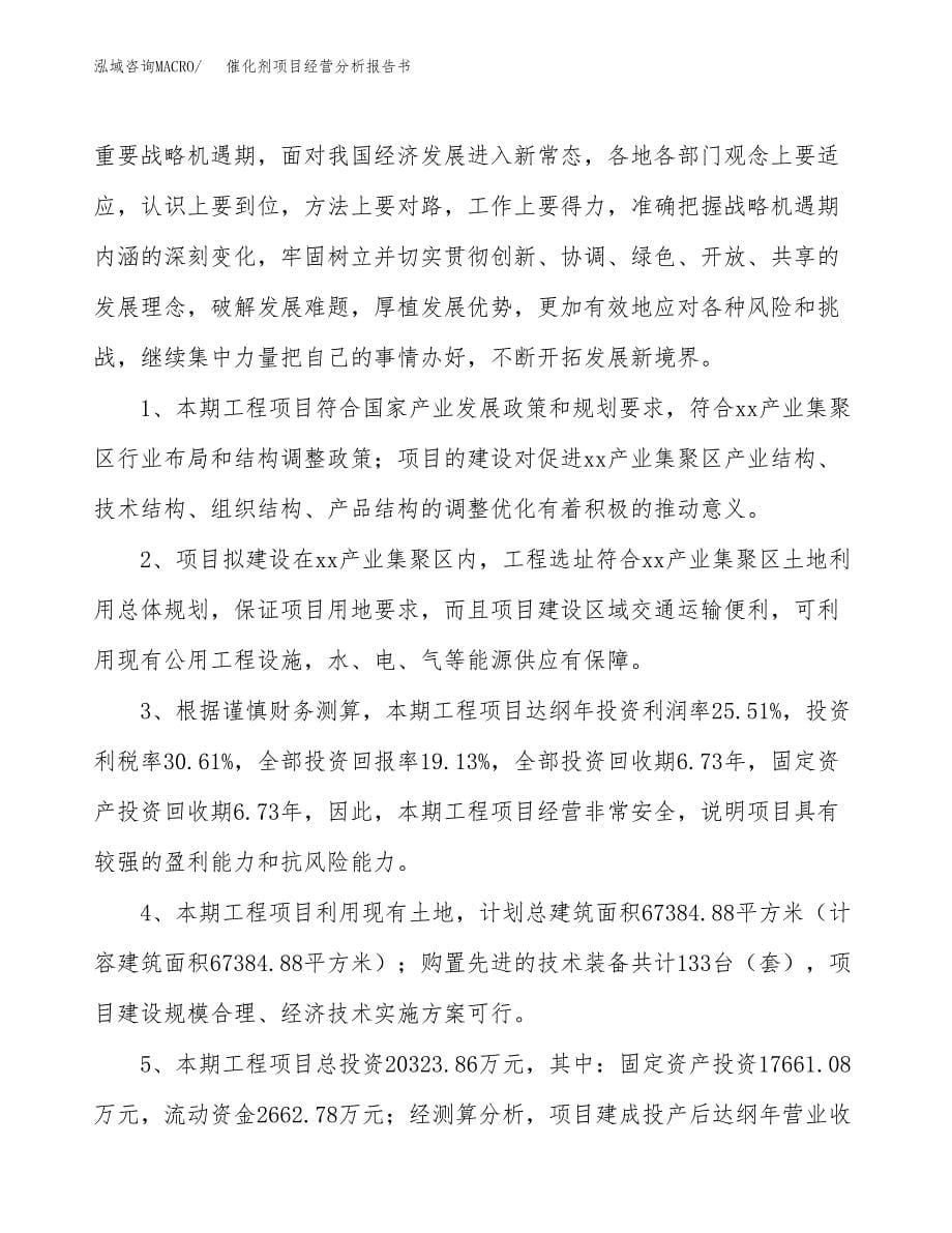 催化剂项目经营分析报告书（总投资20000万元）（89亩）.docx_第5页