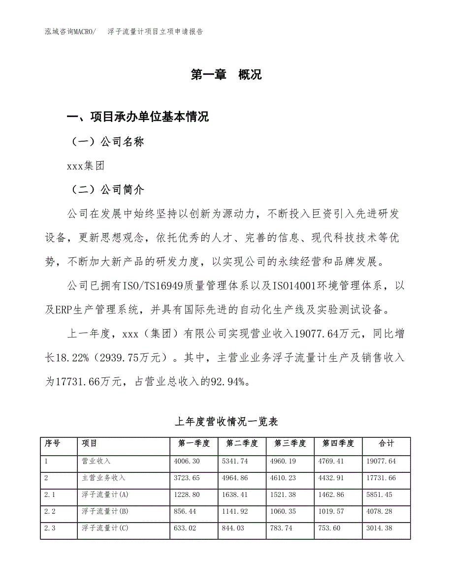 浮子流量计项目立项申请报告范文模板.docx_第2页