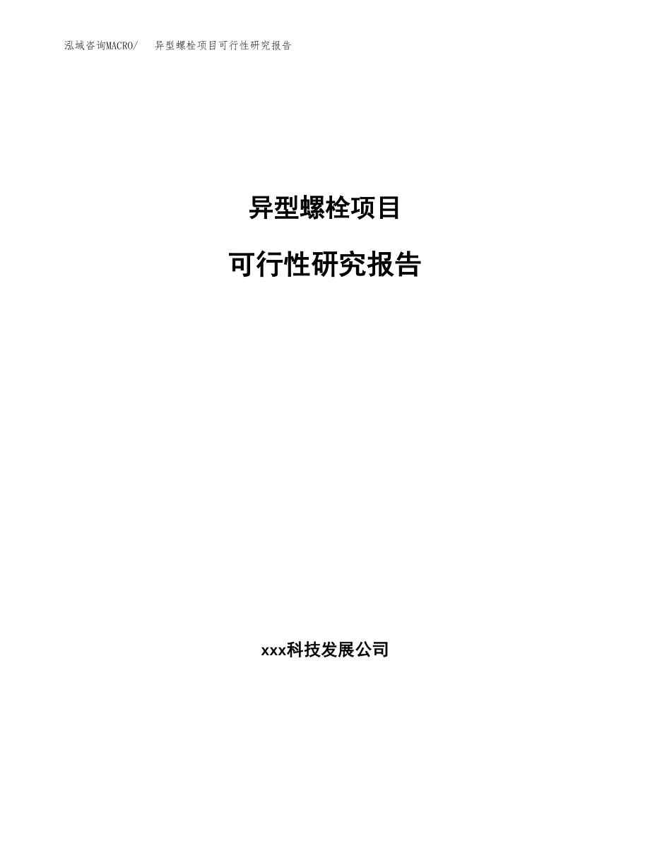 异型螺栓项目可行性研究报告(立项备案申请模板).docx_第1页