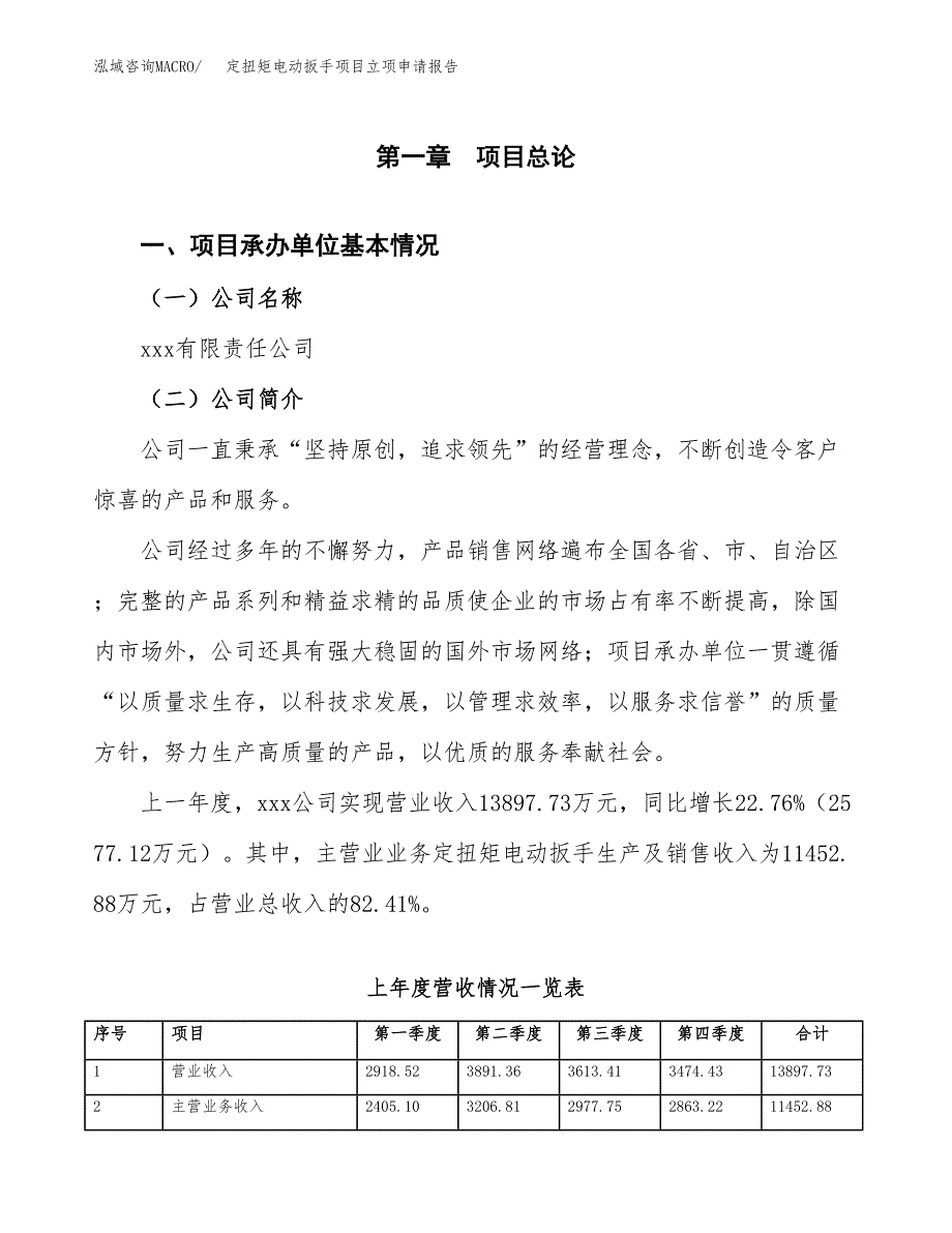 定扭矩电动扳手项目立项申请报告范文模板.docx_第2页